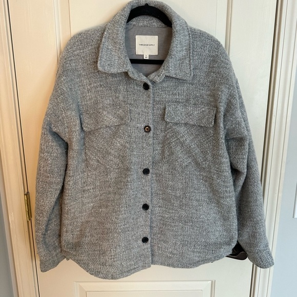Thread & Supply Jackets & Blazers - Thread & Supply Gray Winter Dress Jacket size L